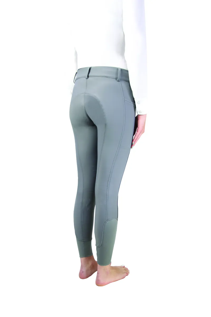 Hy Equestrian Glacial Softshell Riding Tights - Grey-1